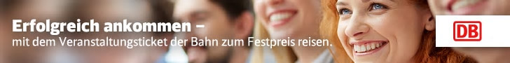 Erfolgreich ankommen – mit dem Veranstaltungstickdet der Bahn zum Festpreis reisen. Erfolgreich ankommen – mit dem Veranstaltungstickdet der Bahn zum Festpreis reisen.